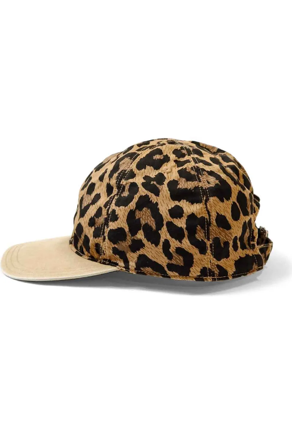 Outlet Kapital Cotton Herringbone Leopard Baseball Cap - Brown