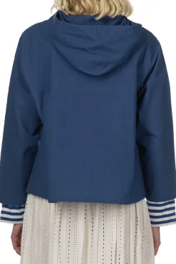 Fashion Nachukara Cotton Hooded Shirt Jacket - Blue