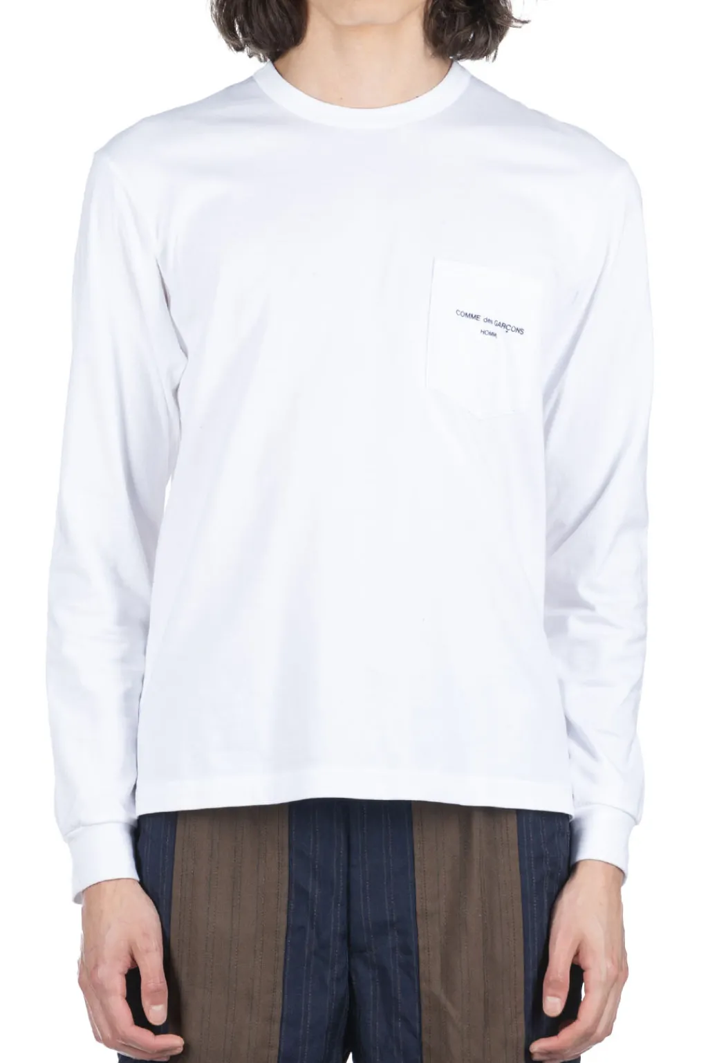 Online Comme Des Garcons Homme Cotton Jersey LS T-Shirt - White