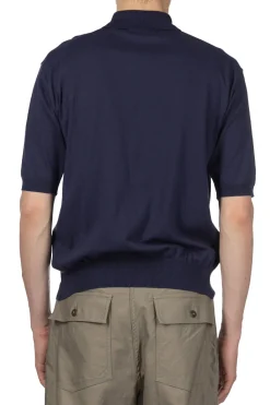 Fashion Kaptain Sunshine Cotton Knit Poloshirt - Navy