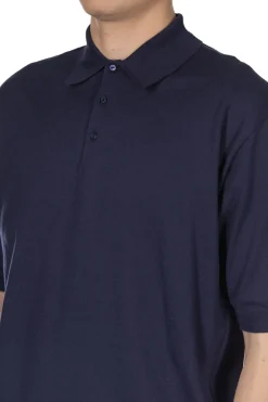 Fashion Kaptain Sunshine Cotton Knit Poloshirt - Navy