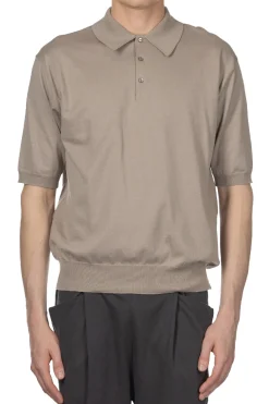 Discount Kaptain Sunshine Cotton Knit Poloshirt - Taupe