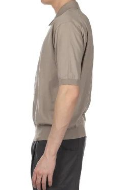 Discount Kaptain Sunshine Cotton Knit Poloshirt - Taupe