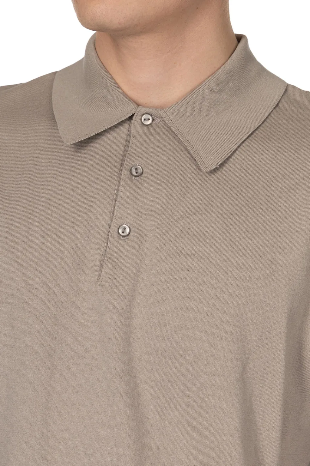Discount Kaptain Sunshine Cotton Knit Poloshirt - Taupe