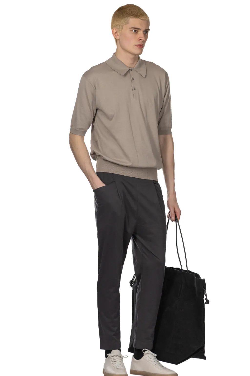 Discount Kaptain Sunshine Cotton Knit Poloshirt - Taupe