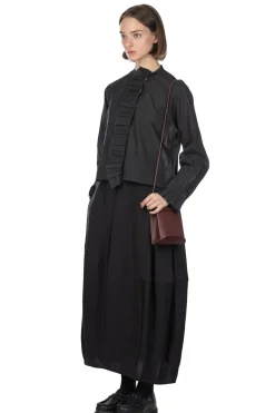 Online YLEVE Cotton Lawn Fuffled Blouse - Charcoal