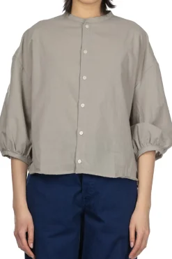 Clearance NARU Cotton Lawn Round Shirt - Grey