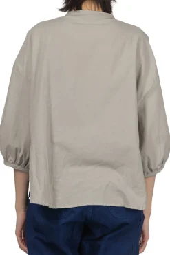 Clearance NARU Cotton Lawn Round Shirt - Grey