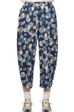 Discount NARU Cotton Linen Dot Egg Pants - Blue