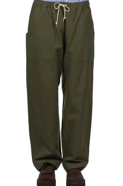 Online Comme Des Garcons Homme Cotton Linen Herringbone Pants - Khaki