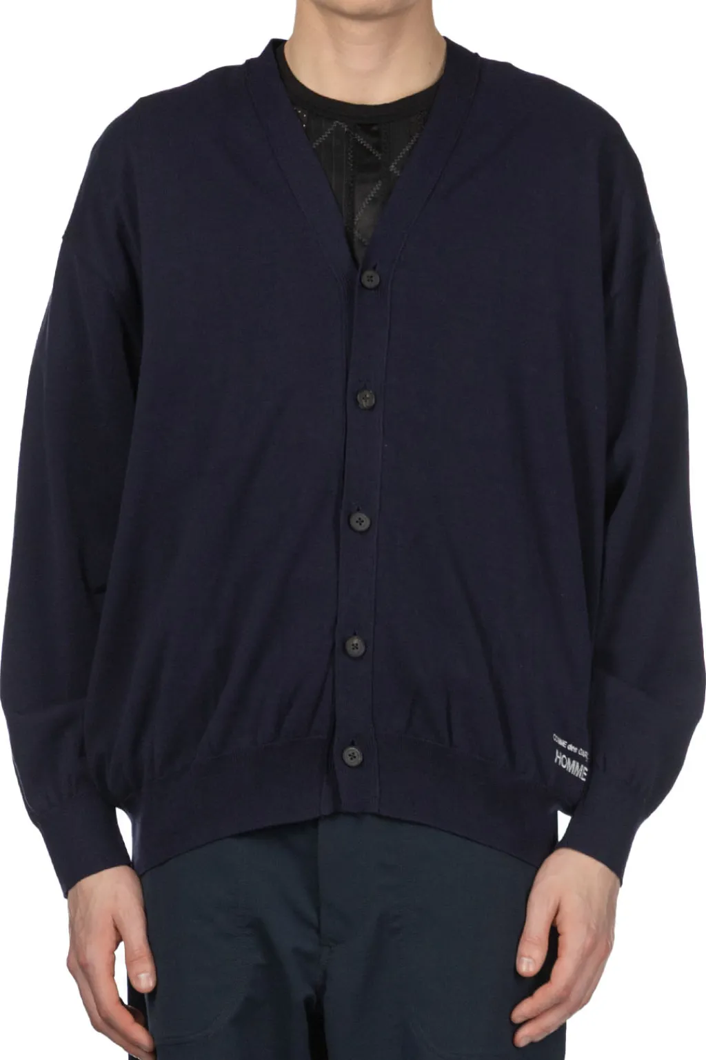 Sale Comme Des Garcons Homme Cotton Logo Cardigan