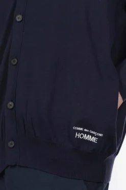 Sale Comme Des Garcons Homme Cotton Logo Cardigan