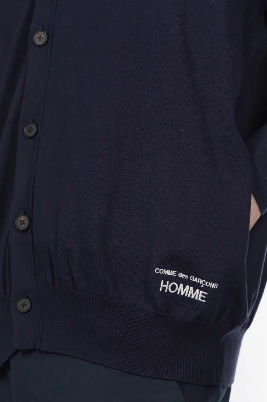 Sale Comme Des Garcons Homme Cotton Logo Cardigan