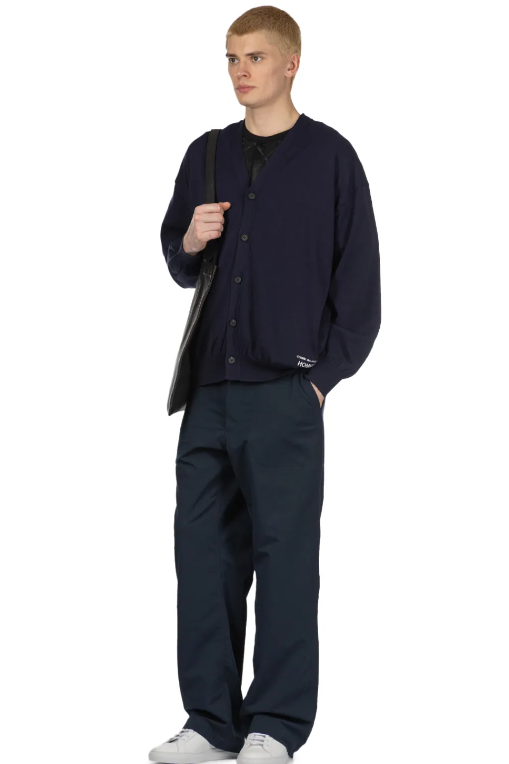 Sale Comme Des Garcons Homme Cotton Logo Cardigan