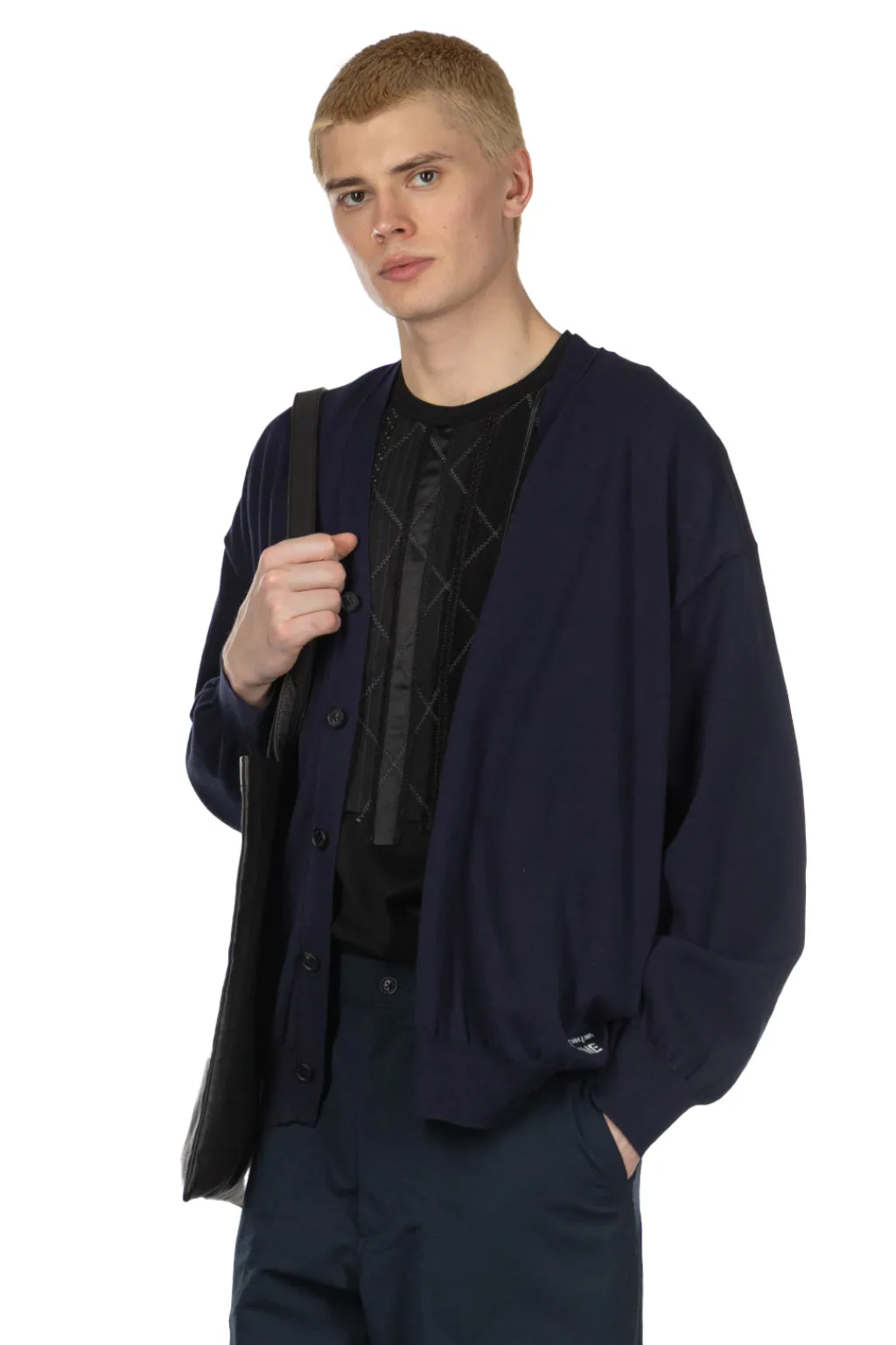 Sale Comme Des Garcons Homme Cotton Logo Cardigan