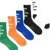 New Comme Des Garcons Homme Cotton Mix Logo Socks - 5 Colors