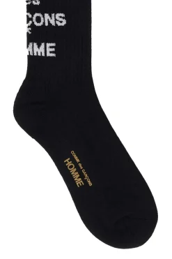 Best Comme Des Garcons Homme Cotton Mix Logo Socks - 2 Colors