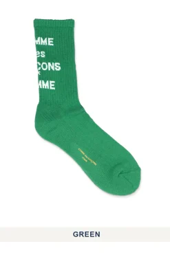 New Comme Des Garcons Homme Cotton Mix Logo Socks - 5 Colors