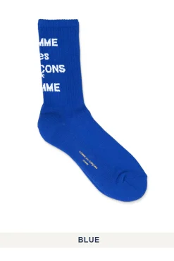 New Comme Des Garcons Homme Cotton Mix Logo Socks - 5 Colors