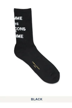 New Comme Des Garcons Homme Cotton Mix Logo Socks - 5 Colors
