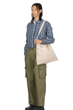 Clearance Manual Alphabet Cotton Nylon Gabardine Cargo Pants - ML Green