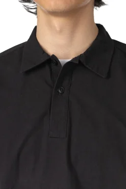 Outlet Tigre Brocante Cotton Nylon Work Polo Shirt - Black