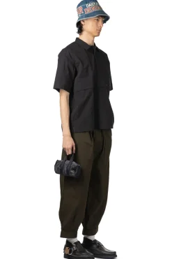 Outlet Tigre Brocante Cotton Nylon Work Polo Shirt - Black