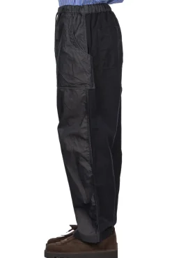 New Junya Watanabe MAN Cotton Polyester Denim x Cotton Linen Twill Pants - Navy