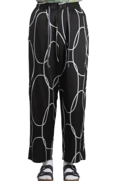 Fashion Kapital Cotton Rayon PEARL-KATABIRA EASY Pants - Black
