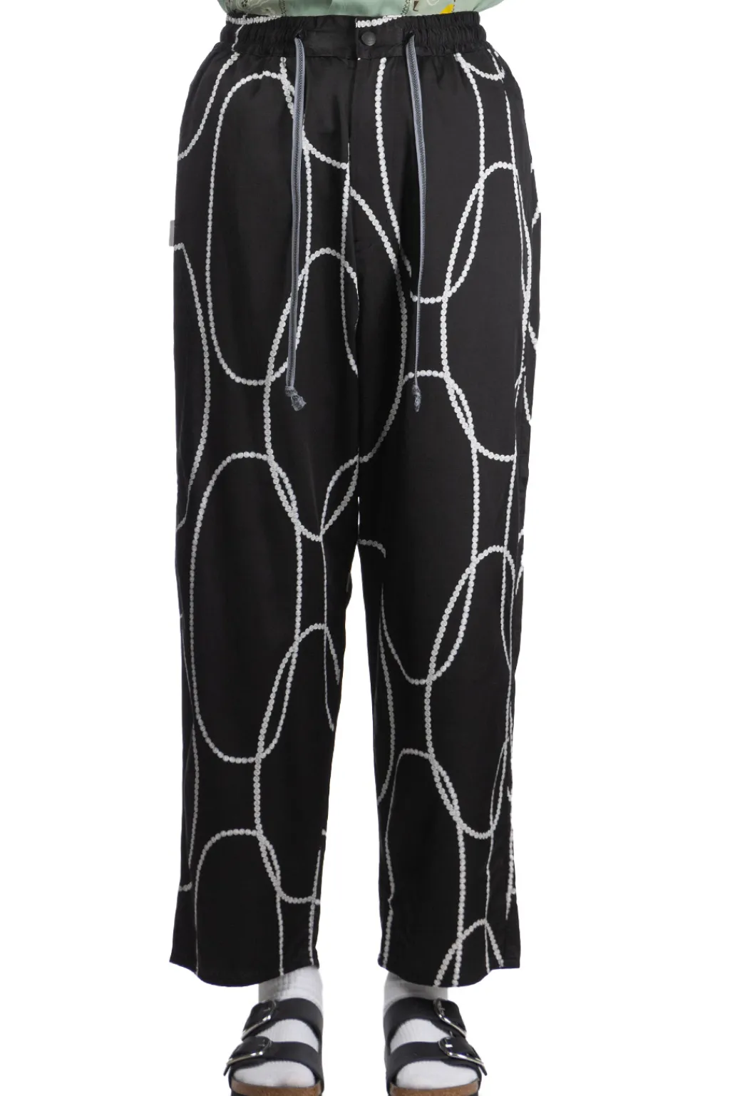 Fashion Kapital Cotton Rayon PEARL-KATABIRA EASY Pants - Black