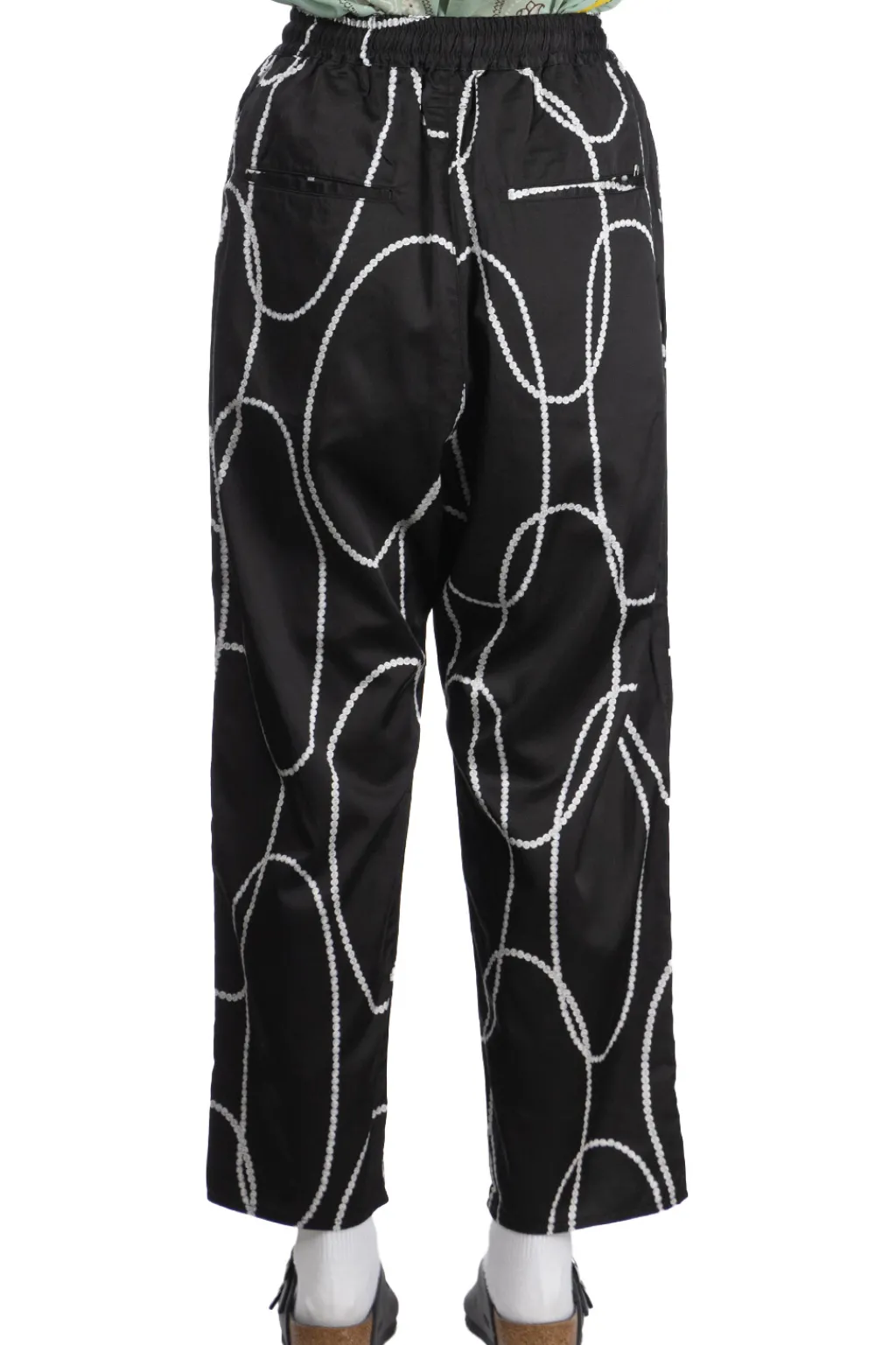 Fashion Kapital Cotton Rayon PEARL-KATABIRA EASY Pants - Black
