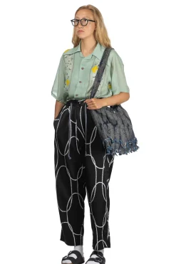 Fashion Kapital Cotton Rayon PEARL-KATABIRA EASY Pants - Black