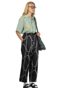 Fashion Kapital Cotton Rayon PEARL-KATABIRA EASY Pants - Black