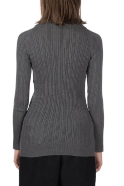 Online NARU Cotton Rib Turtle Neck - Dark Grey