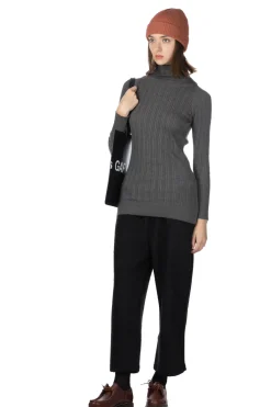 Online NARU Cotton Rib Turtle Neck - Dark Grey