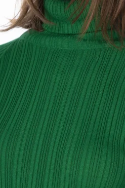 Online NARU Cotton Rib Turtle Neck - Green