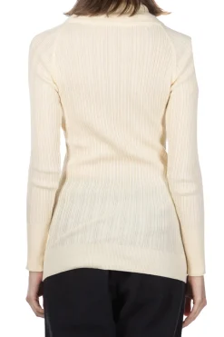 Fashion NARU Cotton Rib Turtle Neck - Ivory