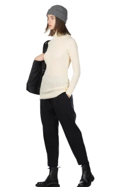 Fashion NARU Cotton Rib Turtle Neck - Ivory