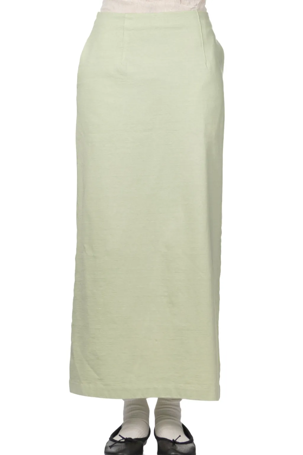 Outlet AURALEE Cotton Slub Rayon Plaiting Skirt - Pistachio