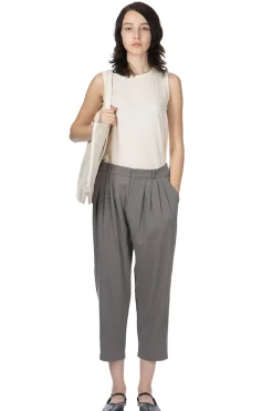 Online Evam Eva Cotton Tuck Pants - Grey