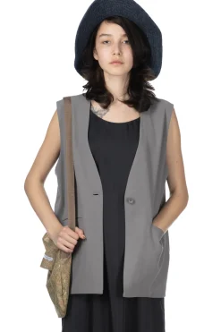 New Evam Eva Cotton Vest - Grey
