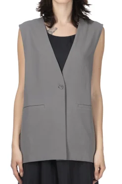 New Evam Eva Cotton Vest - Grey