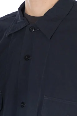 Hot Nanamica Cotton Wool Deck Shirt - Dark Navy