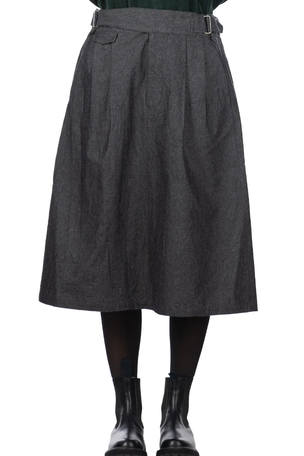 Online Nanamica Cotton Wool Gurkha Skirt - Heather Grey