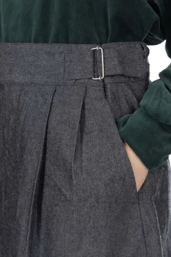 Online Nanamica Cotton Wool Gurkha Skirt - Heather Grey
