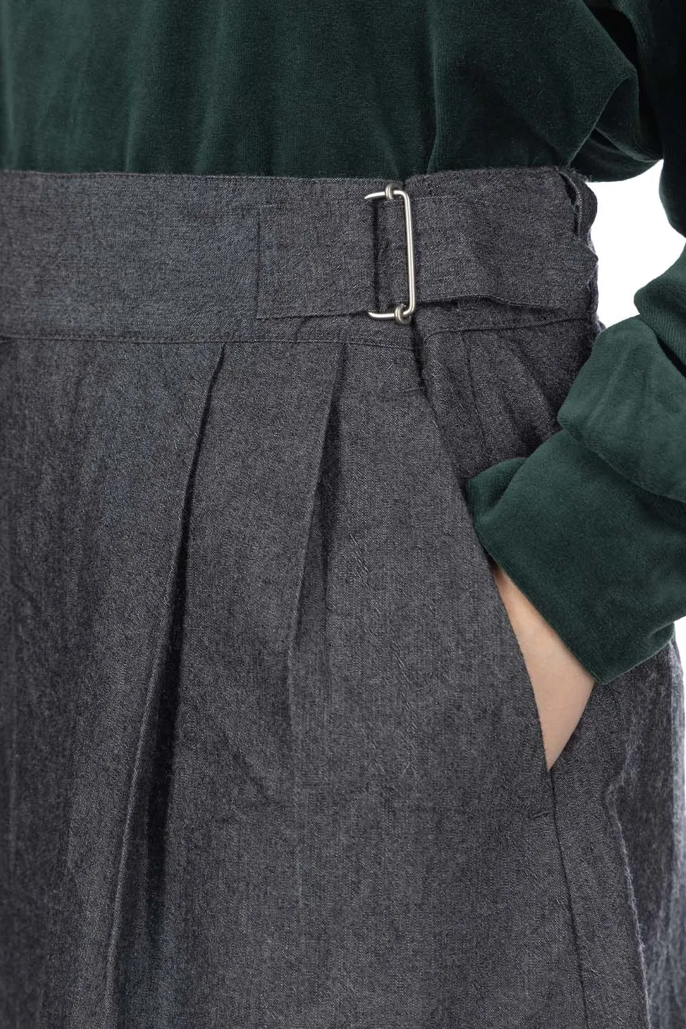 Online Nanamica Cotton Wool Gurkha Skirt - Heather Grey