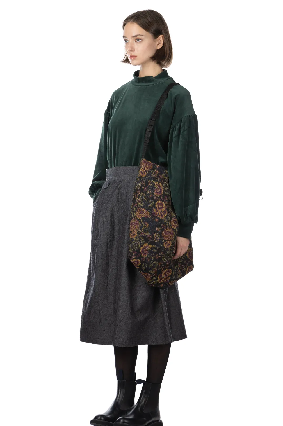 Online Nanamica Cotton Wool Gurkha Skirt - Heather Grey