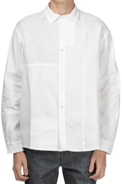 Best Kapital Cotton x Linen White Patchwork KATMANDU Shirt - White