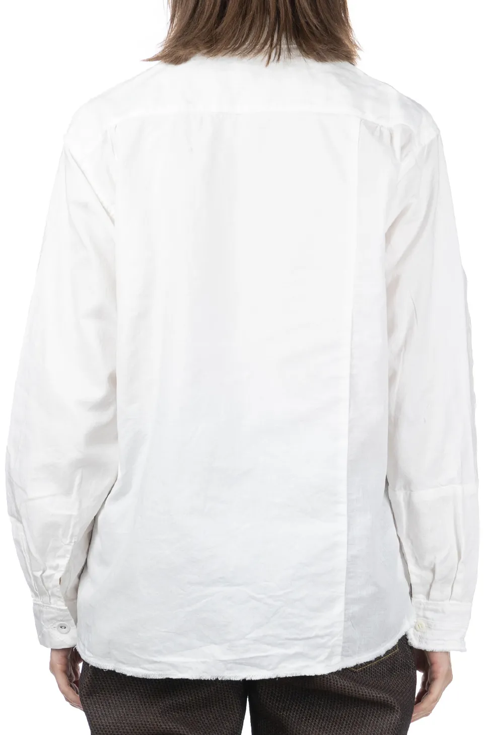 Outlet Kapital Cotton x Linen White Patchwork KATMANDU Shirt - White