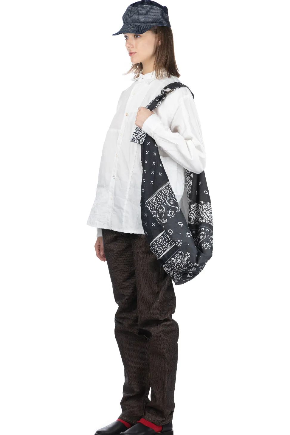 Outlet Kapital Cotton x Linen White Patchwork KATMANDU Shirt - White